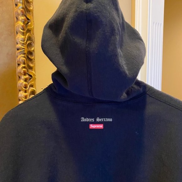 SUPREME Pi$$ Christ Fall 2017 Men's Collection Sweatshirt/Hoodie Black  Large - Picture 4 of 7